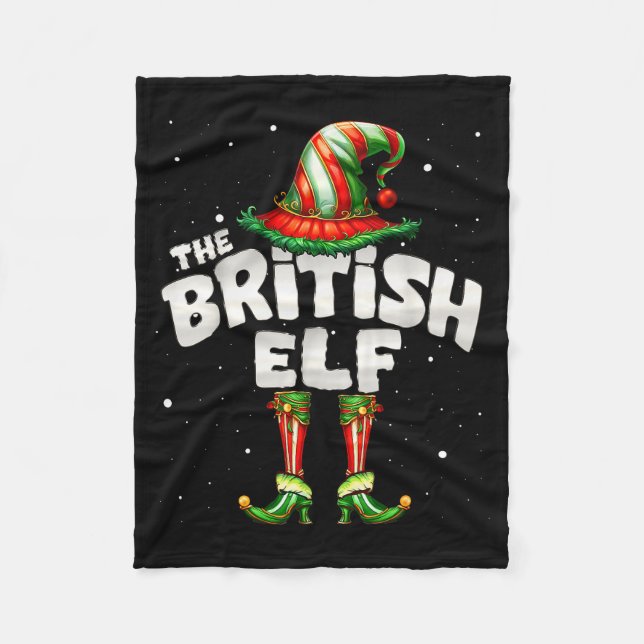 Cobertor De Velo I'm The British Elf Family Matching Group Christma (Frente)