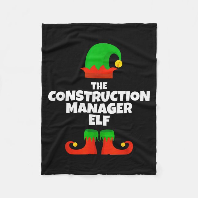 Cobertor De Velo I'm The Construction Manager Elf Family Pajama Chr (Frente)