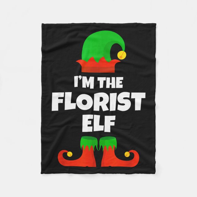 Cobertor De Velo I'm The Florist Elf Family Pajama Christmas Floral (Frente)