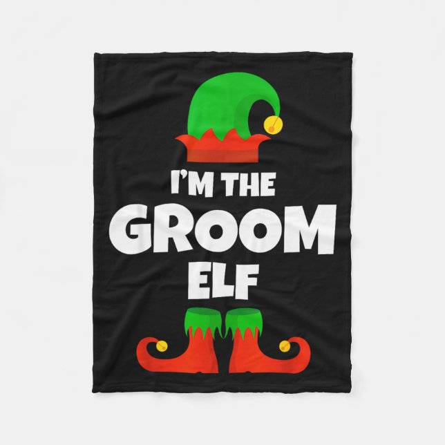 Cobertor De Velo I'm The Groom Elf Family Pajama Christmas Funny  (Frente)