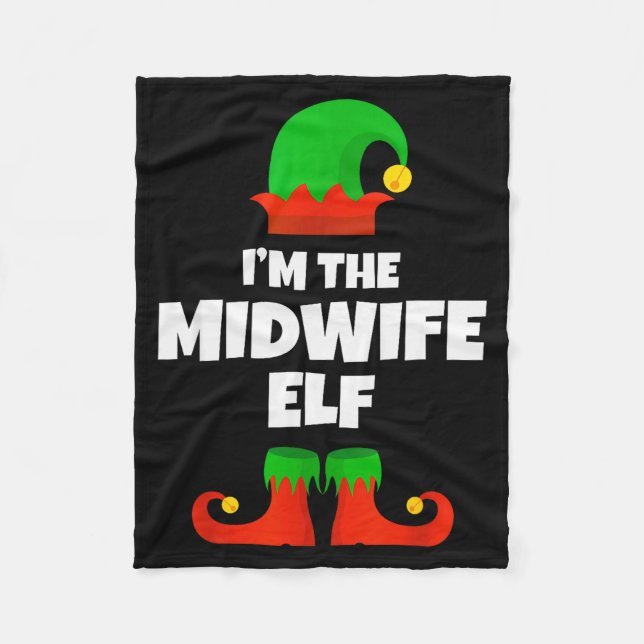 Cobertor De Velo I'm The Midwife Elf Family Pajama Christmas Funny  (Frente)