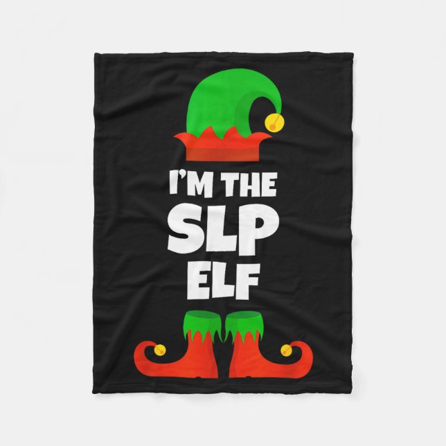 Cobertor De Velo I'm The Slp Elf Family Pajama Christmas Speech Lan (Frente)
