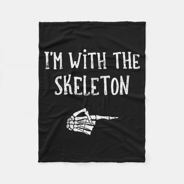 Cobertor De Velo I'm With The Skeleton Matching Couple Costume Hall (Frente)