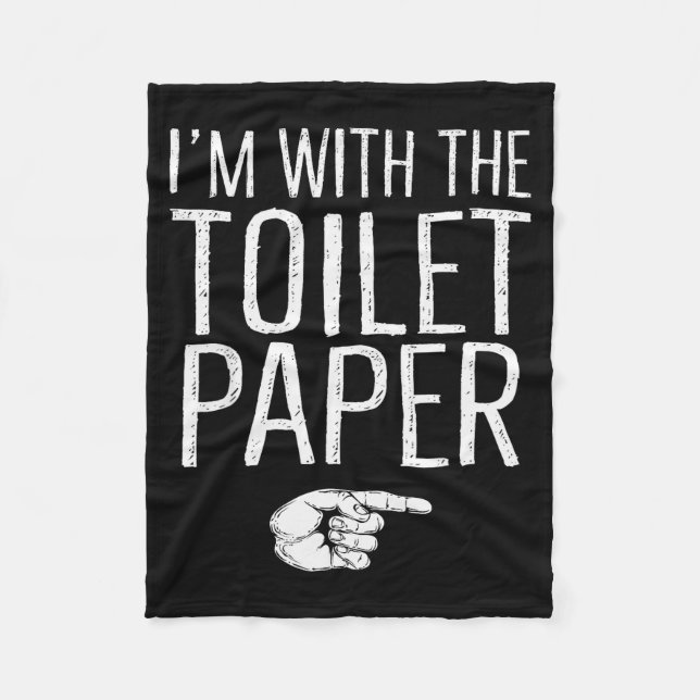 Cobertor De Velo I'm With The Toilet Paper Matching Costume Hallowe (Frente)