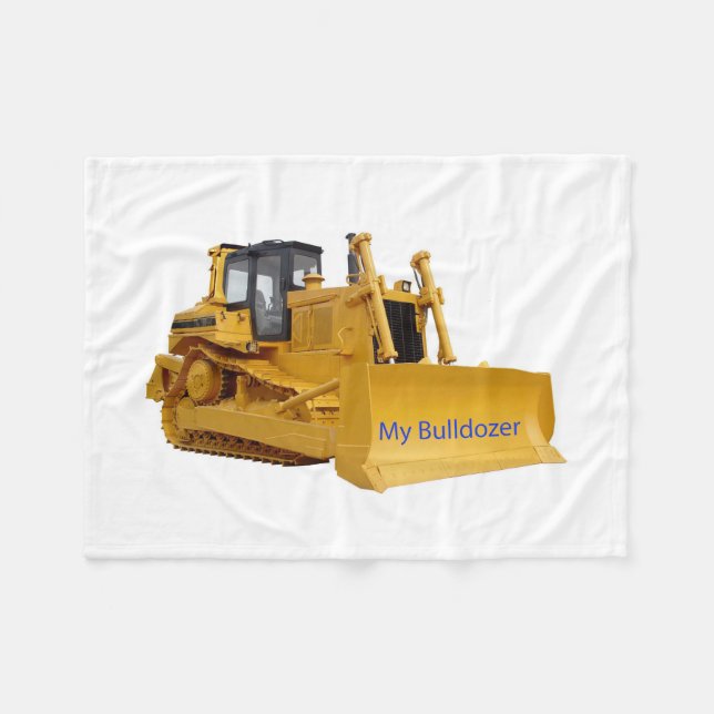 Cobertor De Velo Imagem Bulldozer para Fleece Blanket (Frente (Horizontal))
