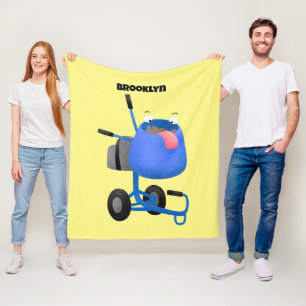 Cobertor De Velo Imagem de desenho animado de misturador azul engra