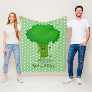Cobertor De Velo Imagem de desenhos animados de brócolis dançarin