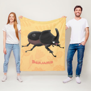 Cobertor De Velo Imagem de desenhos animados do escaravelho do rino