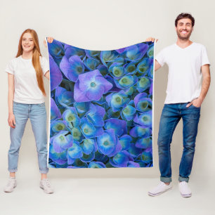 Cobertor De Velo Imagem de flor azul real personalizada profundidad