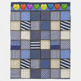 Cobertor De Velo Imagem de patch Denim Grande