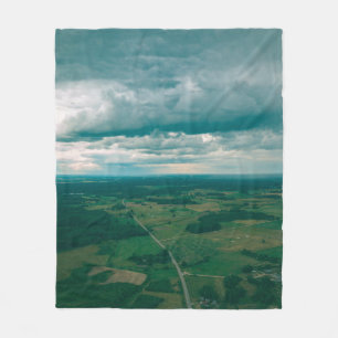 Cobertor De Velo imagem do drone. vista aérea da área rural com cas