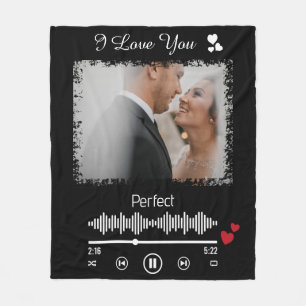 Cobertor De Velo Imagem personalizada e música favorita para o casa