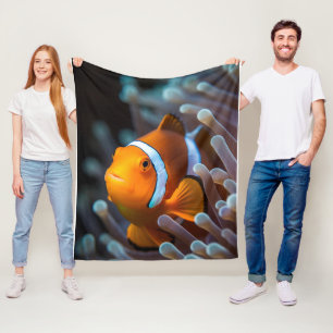 Cobertor De Velo Imagem subaquática de peixes amarelos brilhantes
