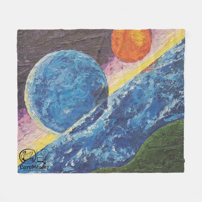 Cobertor De Velo Imagen de mi obra arte Horizonte (Frente (Horizontal))