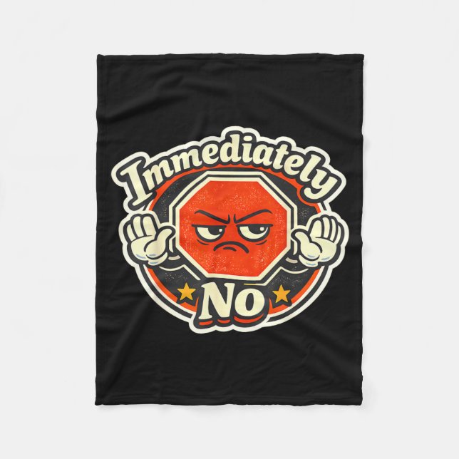 Cobertor De Velo Imediatamente Sem Sarcasmo Dito Engraçado (Frente)