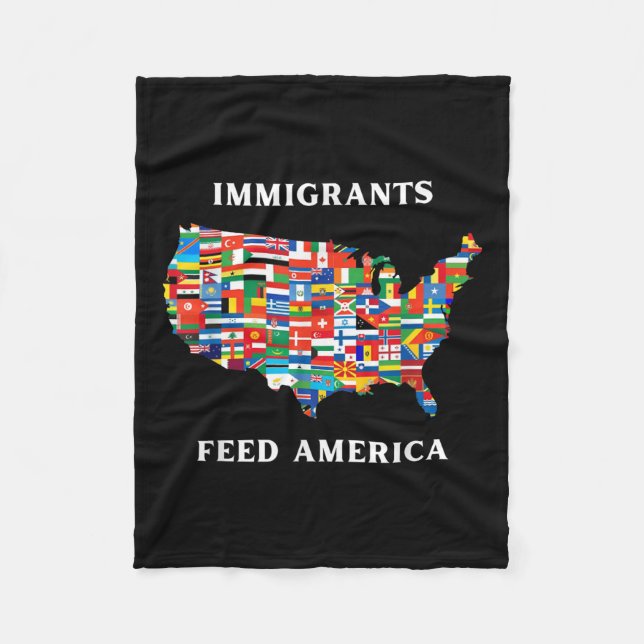 Cobertor De Velo Imigrantes alimentam a América Direitos Liberais p (Frente)