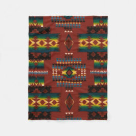 Cobertor De Velo Impressão asteca do diamante VERMELHO