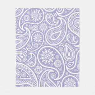 Cobertor De Velo Impressão branco roxo retro de Paisley