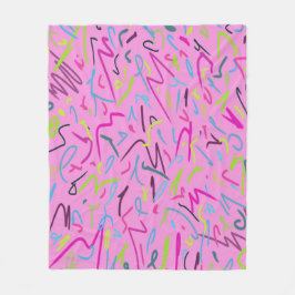 Cobertor De Velo impressão de 80s Vintage em rosa