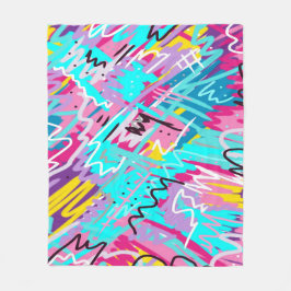 Cobertor De Velo Impressão de Abstrato Expressivo a Negrito