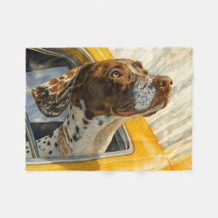 Cobertor De Velo Impressão de Arte de Cachorro Manchado em Passeio