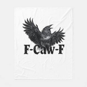 Cobertor De Velo Impressão de Arte de Corvo F-Caw-F Raivoso Ilustra
