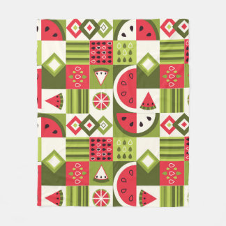 Cobertor De Velo Impressão de Arte de Elementos de Melancia Decorat