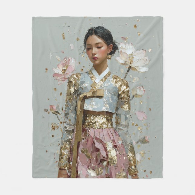 Cobertor De Velo Impressão de Arte do Hanbok Moderno (Frente)