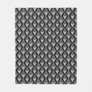 Cobertor De Velo impressão de arte geométrica branca negra