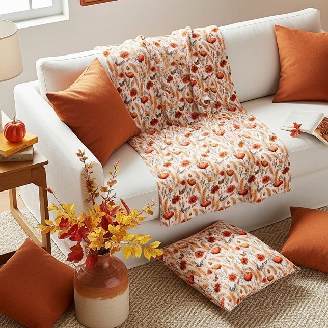 Cobertor De Velo Impressão de botânica do outono brilhante (Criador carregado)