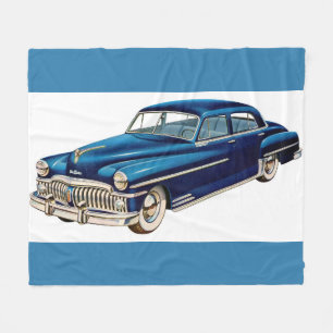 Cobertor De Velo impressão de DeSoto azul 1950