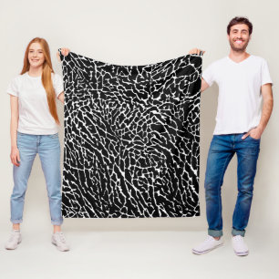 Cobertor De Velo Impressão de Elefante Preto e Branco