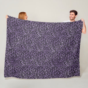 Cobertor De Velo Impressão de Leopardo Roxo