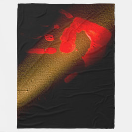 Cobertor De Velo Impressão de Mão Vermelha