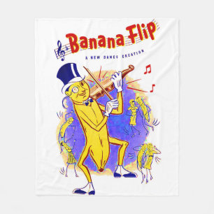 Cobertor De Velo impressão de partitura de Banana Flip de cerca de