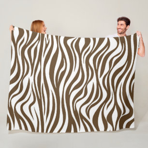 Cobertor De Velo Impressão de Skin Zebra Brown