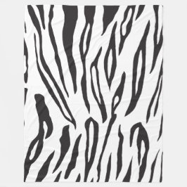 Cobertor De Velo Impressão de Tigre Preto e Branco