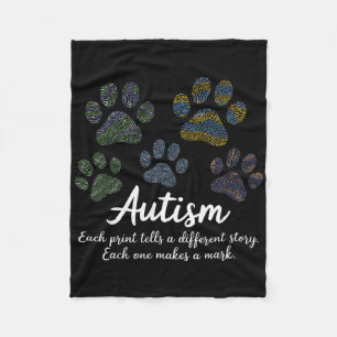 Cobertor De Velo Impressão digital Autismo Consciência Mês Pet Love
