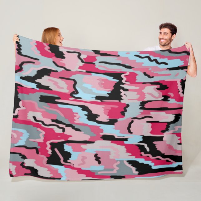 Cobertor De Velo Impressão digital vermelho e preto (In Situ)