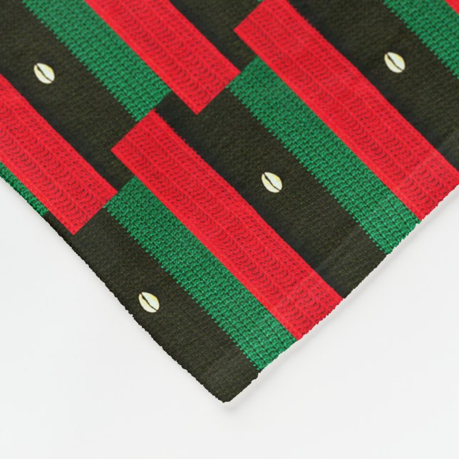 Cobertor De Velo Impressão do Crochet Vermelho Negro-Africano (Quina)