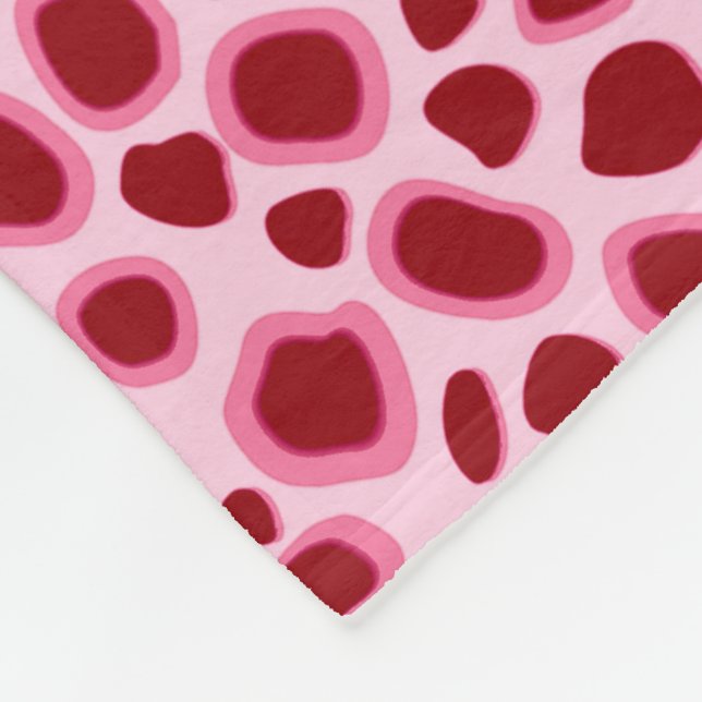 Cobertor De Velo Impressão Leopardo - Borgonha e Rosa (Quina)