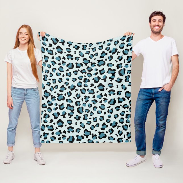 Cobertor De Velo Impressão Leopardo, Manchas Leopardo, Leopardo Azu (In Situ)