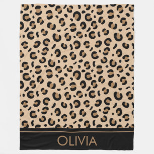 Cobertor De Velo Impressão Leopardo, Manchas, Leopardo Marrom, Seu