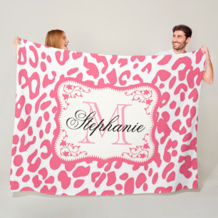 Cobertor De Velo Impressão Leopardo Rosa