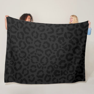 Cobertor De Velo Impressão Mínima Moderna do Leopardo Negro