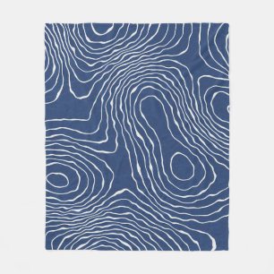 Cobertor De Velo Impressão Orgânico Topográfico da Linha da Terra.
