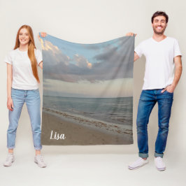 Cobertor De Velo Impressão personalizado bonito da foto da praia