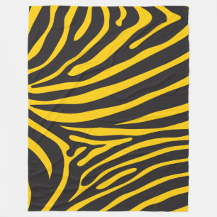 Cobertor De Velo Impressão preto e amarelo da zebra