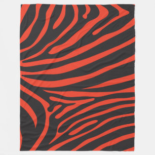 Cobertor De Velo Impressão preto e vermelho da zebra