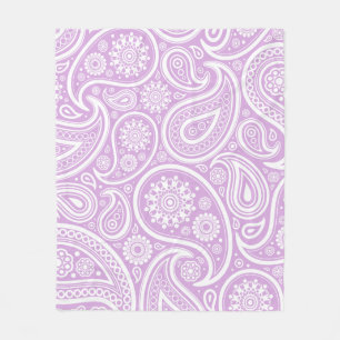 Cobertor De Velo Impressão retro de Paisley da lavanda do Lilac